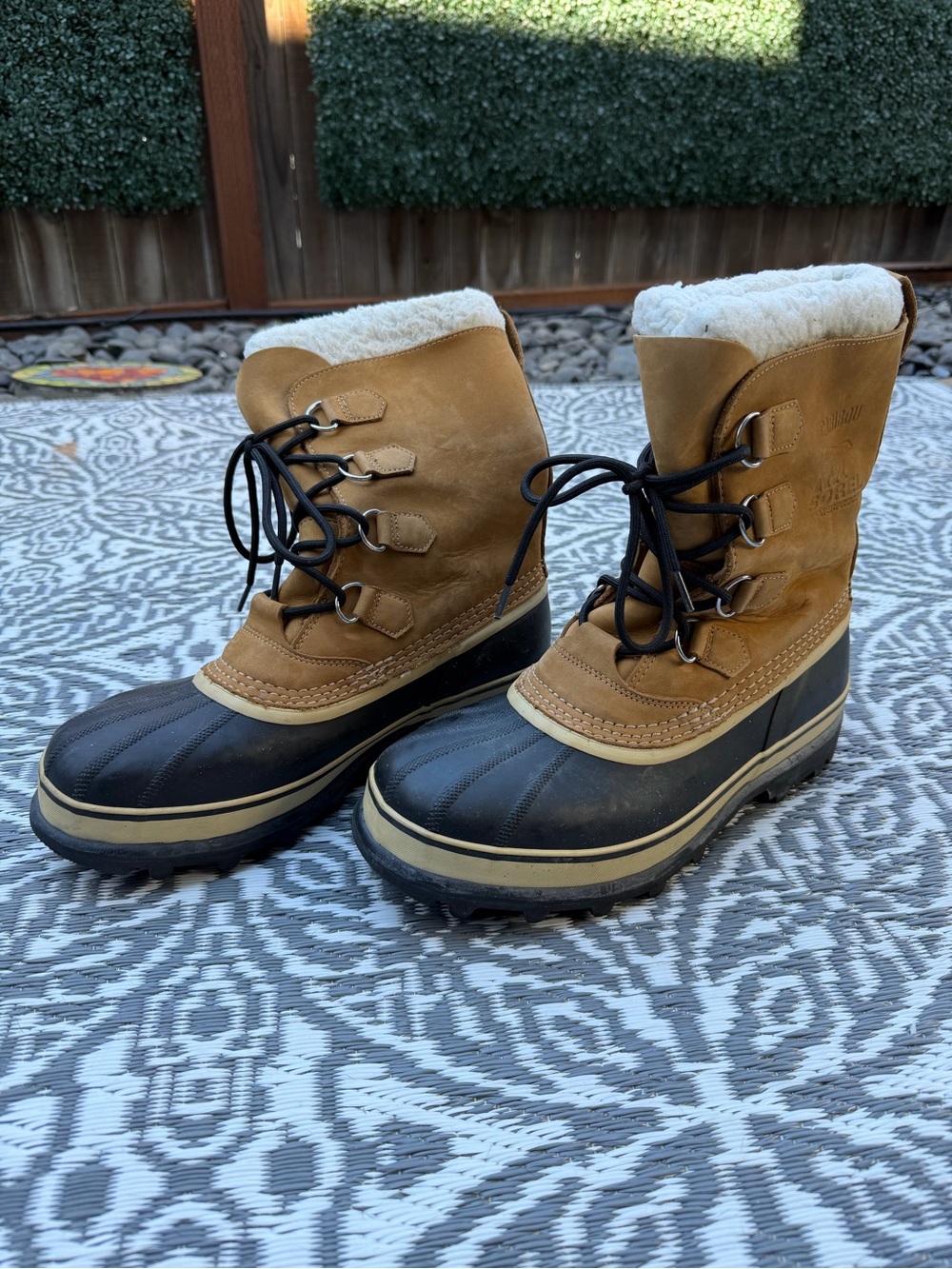 Sorel Kids Tan and Black Waterproof Winter Boots